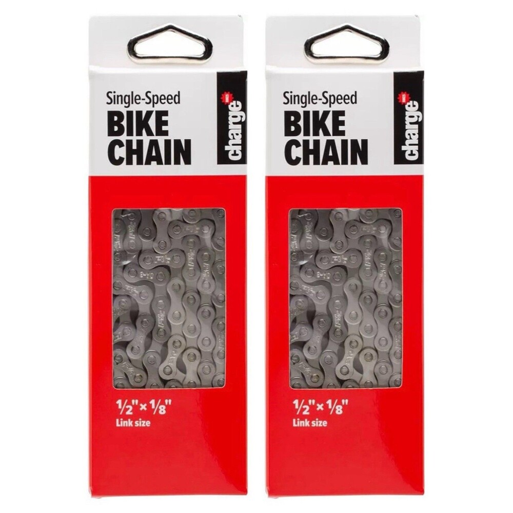 Charge Chrome Bike Chains 1/2 x 1/8 High Strength BMX/Single Speed 112 Links TWO